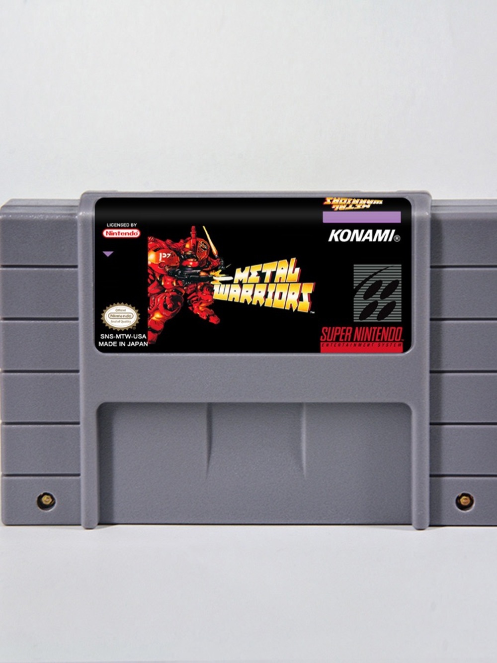 Metal Warriors Super Nintendo Game Cartridge - Gray